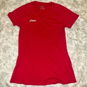 ASICS Women's Red Short Sleeve Tee Small